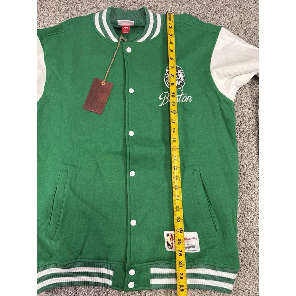 Boston Celtics Jacket Mens MEDIUM TALL Mitchell & Ness Varsity Basketball NWT